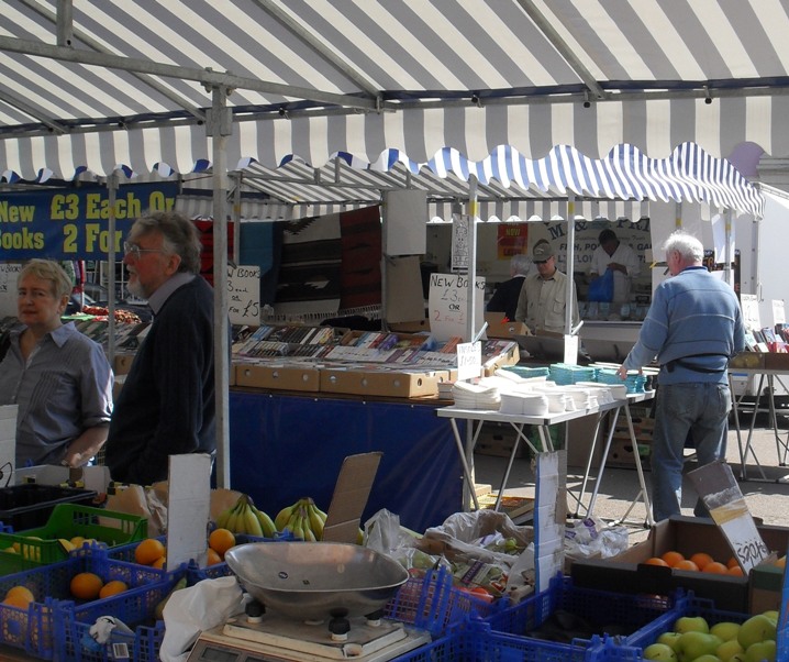 Market stalls in Ludlow